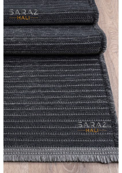 Dizayn Şönil Dokuma Kayma Yapmaz Makinede Yıkanabilir Leke Tutmaz Kesme Bohem Kilim Antrasit modelleri