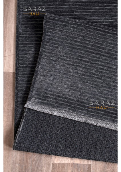 Dizayn Şönil Dokuma Kayma Yapmaz Makinede Yıkanabilir Leke Tutmaz Kesme Bohem Kilim Antrasit fırsatları