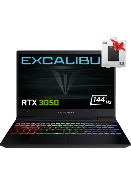 Excalibur G770.1245-BFJ0X-BM25 Intel Core I5 12450H 16GB 1tb SSD RTX3050 Windows 11 Pro Taşınabilir Bilgisayar