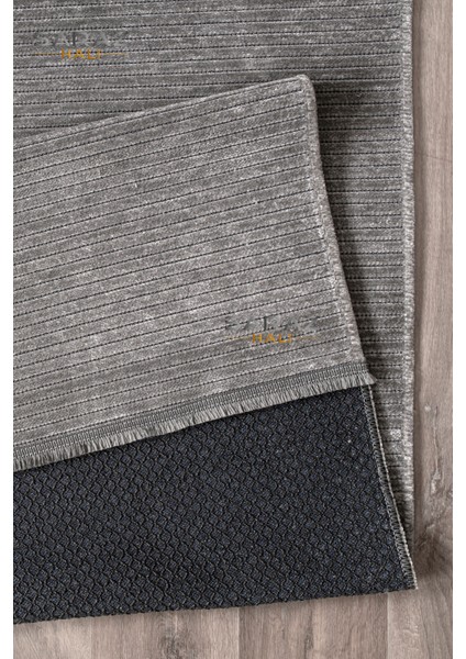 Dizayn Şönil Dokuma Kayma Yapmaz Makinede Yıkanabilir Leke Tutmaz Kesme Bohem Kilim Gri fırsatları