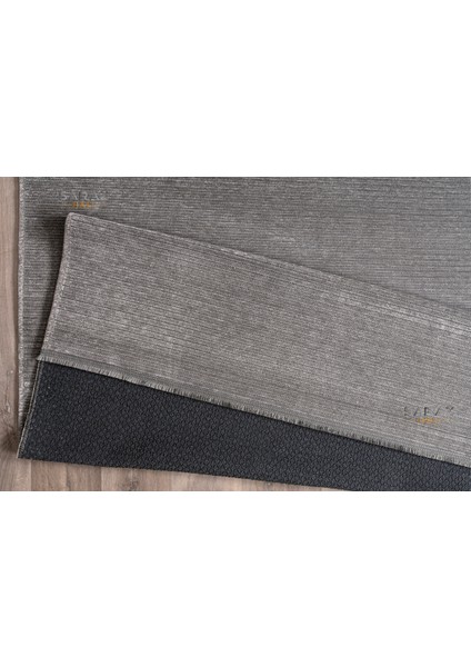 Dizayn Şönil Dokuma Kayma Yapmaz Makinede Yıkanabilir Leke Tutmaz Kesme Bohem Kilim Gri indirimleri