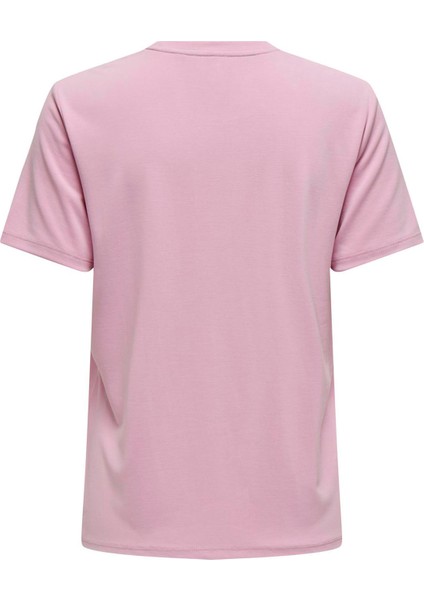 Kadın Onlfree Bisiklet Yaka Kısa Kollu T-Shirt 15290959 Lavanta fiyatları