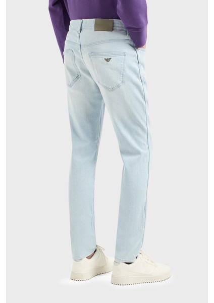 J16 Düşük Bel Slim Fit Düz Paça Jeans Erkek Kot Pantolon 3D1J16 1D13Z 0943 modelleri