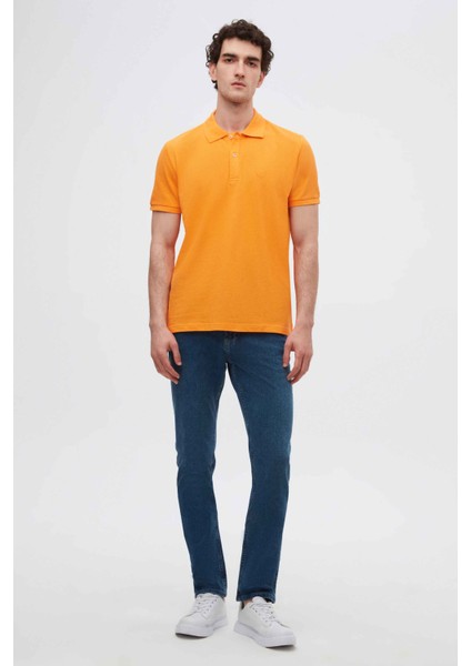 Regular Fit Turuncu Düz Örgü %100 Pamuk T-Shirt 0HC146551000M fırsatları