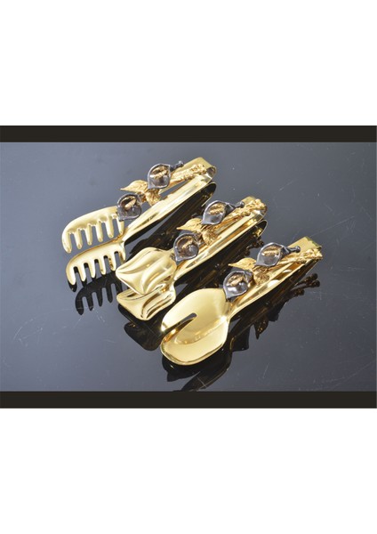 Maşa 3'lü Set Gala Altın Siyah