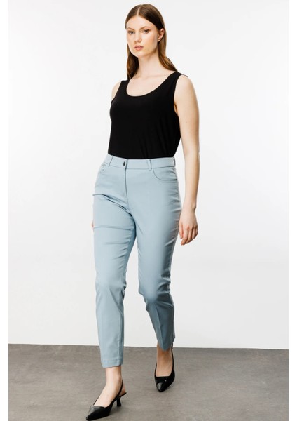 Kadın Cepli Klasik Pantolon 3004 Mavi fiyatları