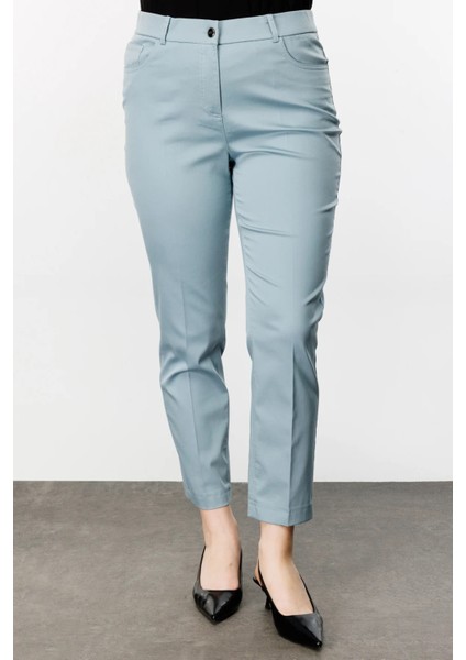 Kadın Cepli Klasik Pantolon 3004 Mavi modelleri