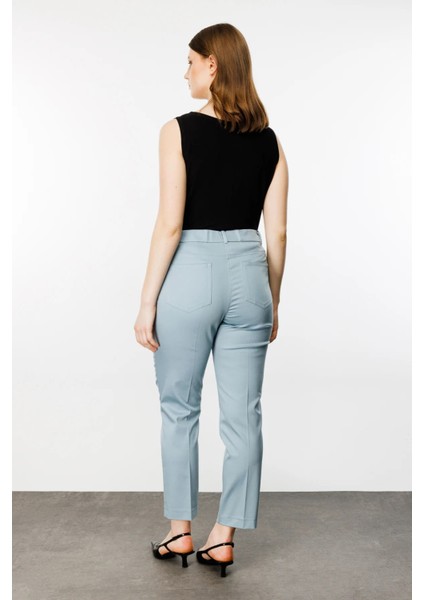 Kadın Cepli Klasik Pantolon 3004 Mavi fırsatları