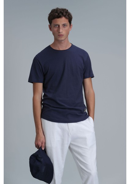 Erkek Junya Basic T-Shirt 111020203 Açık Lacivert