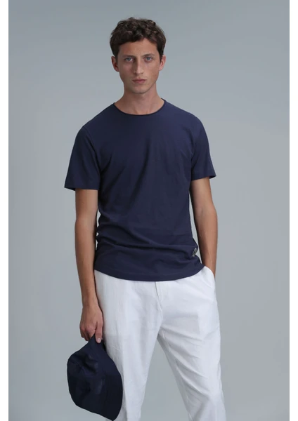 Erkek Junya Basic T-Shirt 111020203 Açık Lacivert