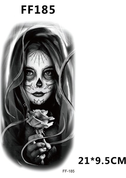 Gerçekçi Geçici Kadın Çiçek Dövme Tattoo