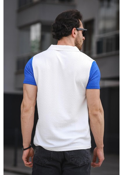 Ht 945026 Slim Fit Likralı Parçalı Polo Yaka Erkek Tshirt fiyatları