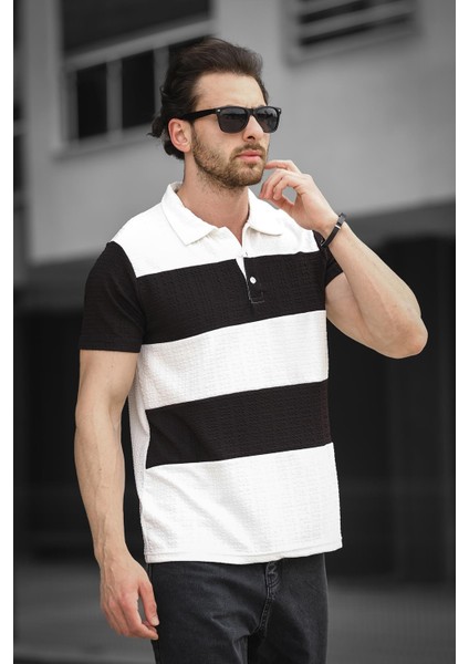 Ht 945026 Slim Fit Likralı Parçalı Polo Yaka Erkek Tshirt fiyatları