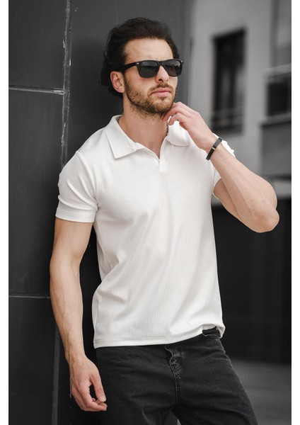 Ht Peha Slim Fit Otoban Kumaş Apaç Yaka Erkek Tshirt