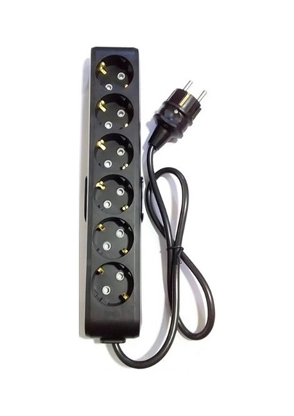 Multi-Let Siyah 6'lı 5 Metre Topraklı Çocuk Korumalı Kablolu Grup Priz fiyatları