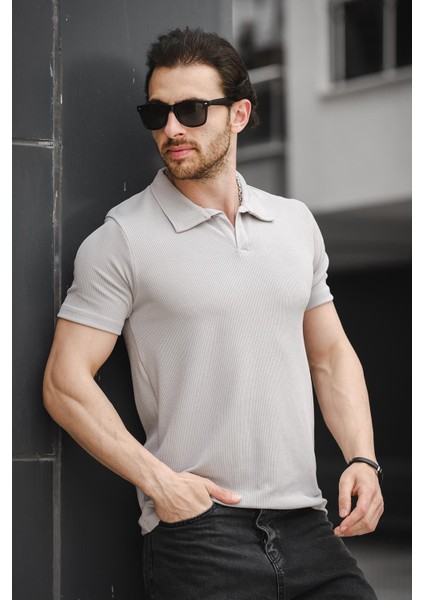 Ht Peha Slim Fit Otoban Kumaş Apaç Yaka Erkek Tshirt