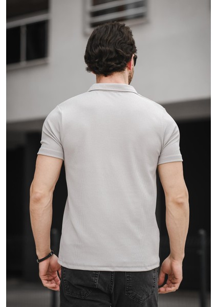 Ht Peha Slim Fit Otoban Kumaş Apaç Yaka Erkek Tshirt