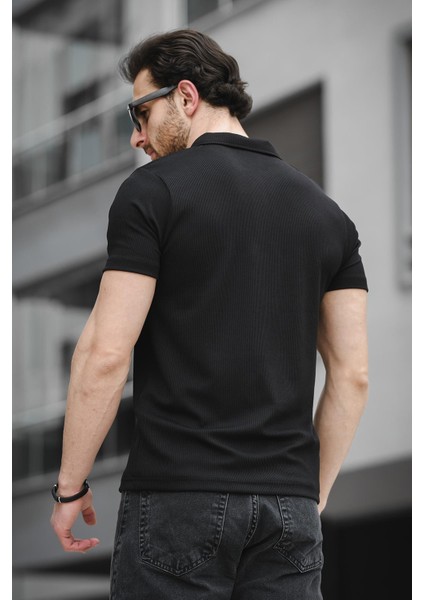Ht Peha Slim Fit Otoban Kumaş Apaç Yaka Erkek Tshirt