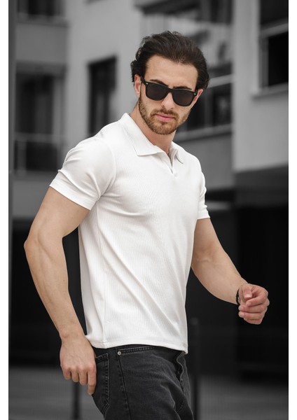 Ht Peha Slim Fit Otoban Kumaş Apaç Yaka Erkek Tshirt