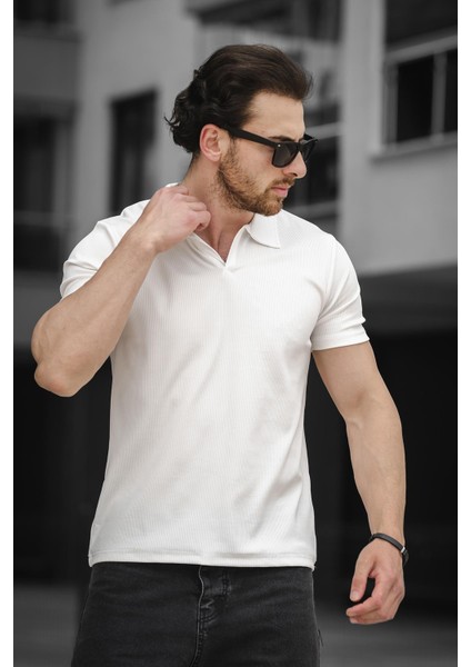 Ht Peha Slim Fit Otoban Kumaş Apaç Yaka Erkek Tshirt