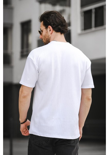 Trc 2788 Baskılı Bisiklet Yaka Oversize Erkek Tshirt fırsatları