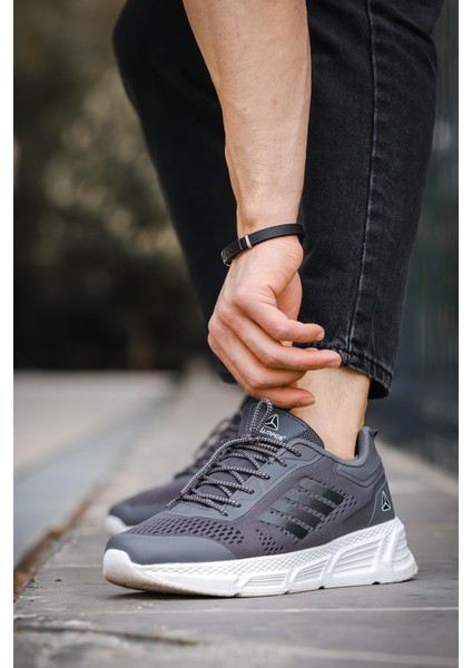 Mj 2155 Nefes Alabilen Bağcıklı Rahat Kalın Taban Erkek Sneaker