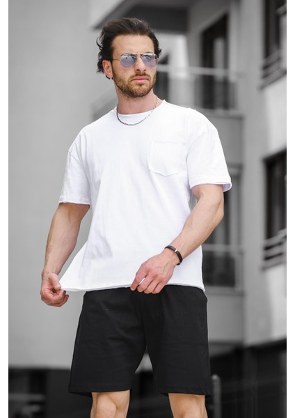 Trc 2816 Oversize Cepli Erkek Şort Tshirt Takım