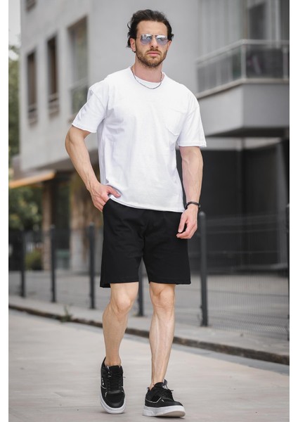 Trc 2816 Oversize Cepli Erkek Şort Tshirt Takım