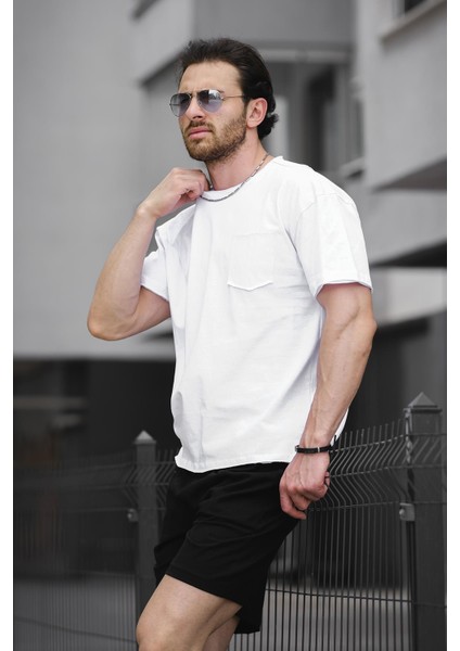 Trc 2816 Oversize Cepli Erkek Şort Tshirt Takım