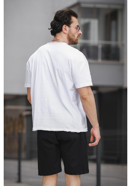 Trc 2816 Oversize Cepli Erkek Şort Tshirt Takım