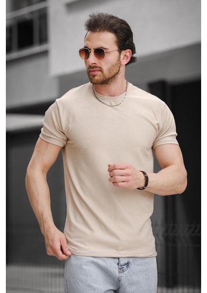 Ft Kaplan Desenli Jakarlı Bisiklet Yaka Likralı Slim Fit Erkek Tshirt fiyatları