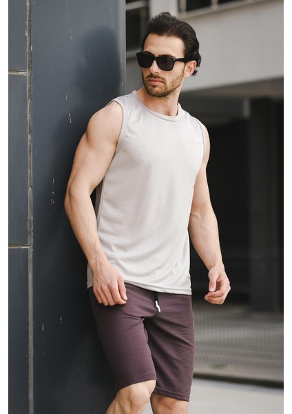 Mozi Mikro Polyester Slim Fit Performans Antrenman Sporcu Erkek Atlet