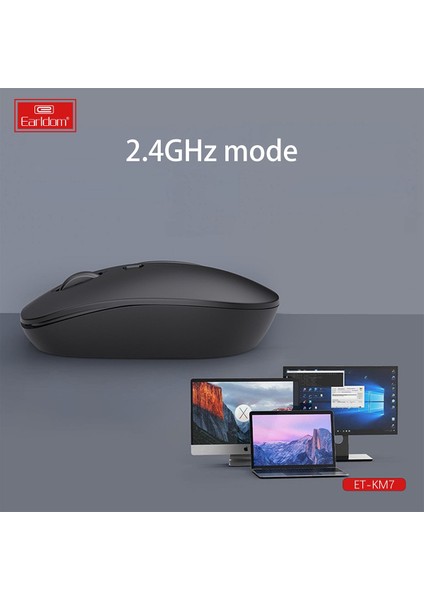 One Depot Sessiz Kablosuz Ofis Mouse - Siyah