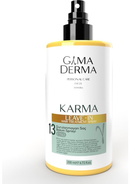 Karma Durulanmayan 13 Etkili Vegan Saç Bakım Spreyi 200 ml