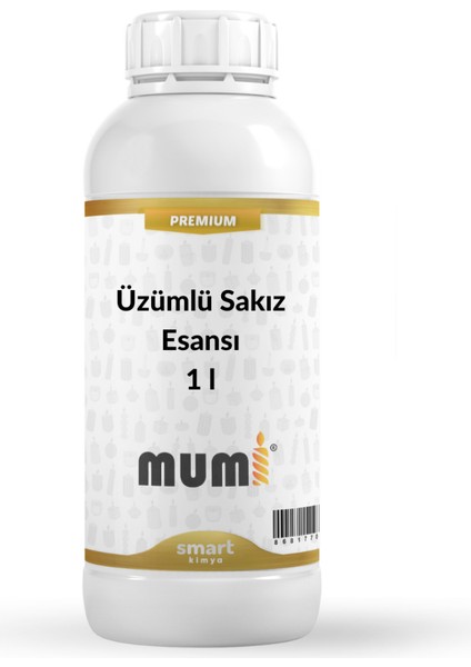 Premium Mum Esansı Üzümlü Sakız 1 Lt