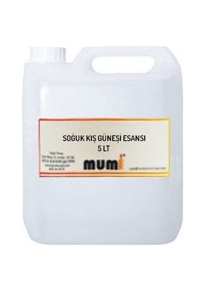 Premium Soğuk Kış Güneşi Mum Esansı 5 litre