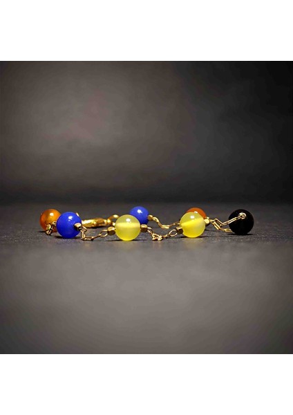 Renkli Akik 6mm Bileklik modelleri