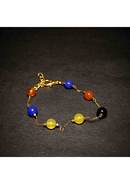 Renkli Akik 6mm Bileklik fırsatları