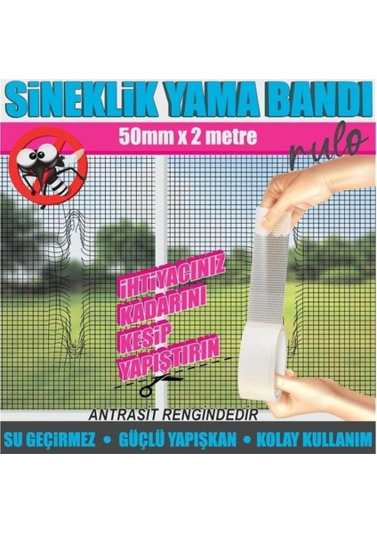 Sineklik Tamir Bantıı Sineklik Tamir Yaması Kendinden Yapışkanlı Rulo 50MMX2MT