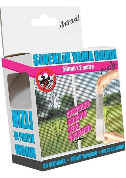 Sineklik Tamir Bantıı Sineklik Tamir Yaması Kendinden Yapışkanlı Rulo 50MMX2MT