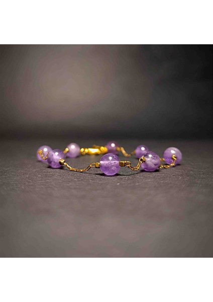 Ametist 6mm Bileklik- Doğal Taş modelleri
