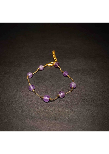 Ametist 6mm Bileklik- Doğal Taş fırsatları