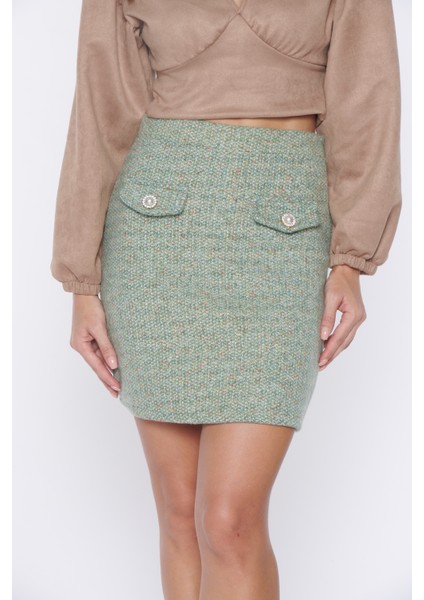 Yeşil Desenli Tüvit Etek fiyatları