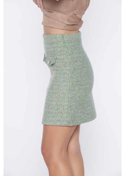 Yeşil Desenli Tüvit Etek fırsatları