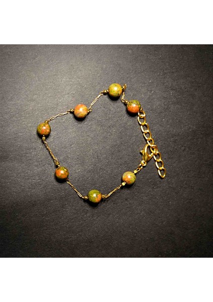 Unakit 6 mm Bileklik Doğal Taş