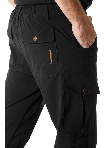 Trekking Kargo Pantolon Siyah (Model: Feather)