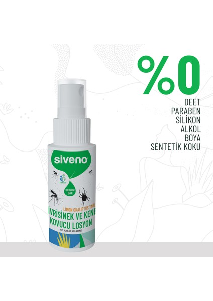 Sivrisinek ve Kene Kovucu Sprey Krem 50 ml & Siveno %100 Doğal Super Stick 6 G Set