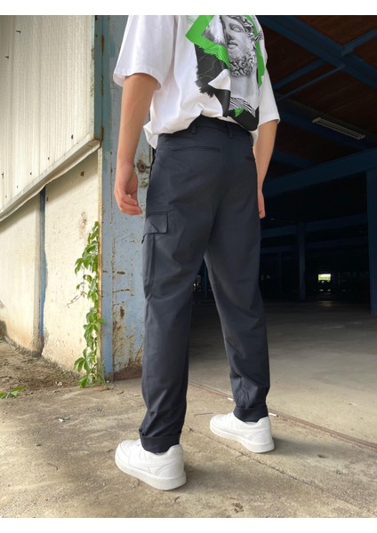 Premium Baggy Kargo Kumaş Pantolon Koyu Lacivert fiyatları