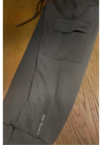 Haki Modal Kumaş Unisex Çocuk Jogger Pantolon Ve Ceket Alt Üst Takım indirimleri