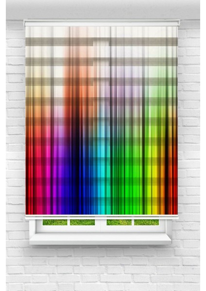 Genç Odası - Renk Cümbüşü Baskılı Zebra Perde